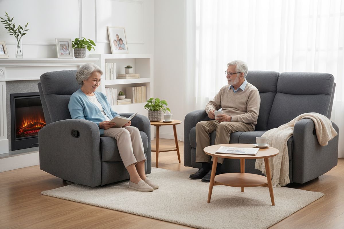 Halmar Relaxační polohovací křeslo OSLO šedé 66